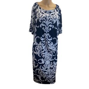 Connected Apparel Women’s Dress Size 14W  Party Dress  Stretch Short Sleeve